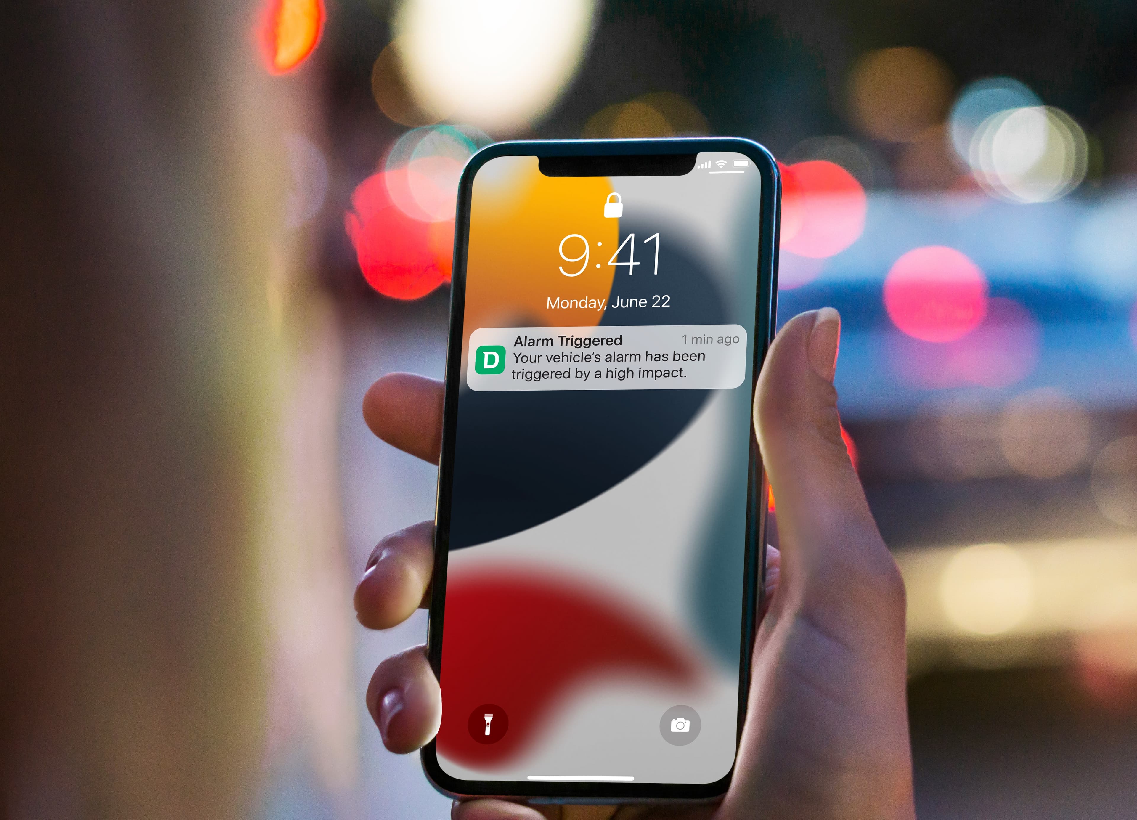 Smartphone car alarm notifications